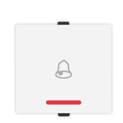 Neeon Fab 2 Module 10A Bell Push Switch With LED - 6524-GW