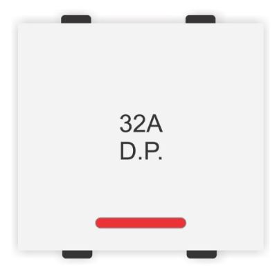 Neeon Fab 2 Module Power 32A DP 2 Way Switch - 6529-GW