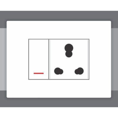 Neeon Fab 1M Cover Plates With Mounting Frames - 6590-WH