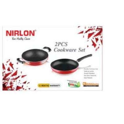 Nirlon 2 Pcs Cookware Set Fry Pan & Kadai Non Stick Cookware NR-55411