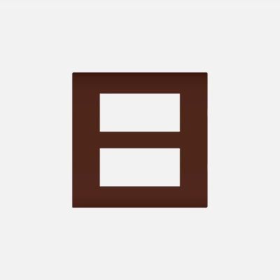 Norisys Cube Series 8M Vertical Smart Plate with Frame - Cocoa Brown - C5109.25