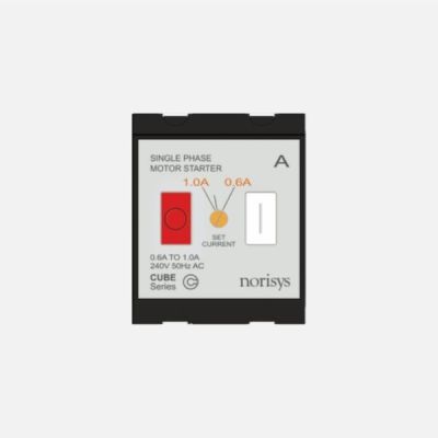 Norisys Cube Series 0.60 A - 1.00 A 1/8 HP Pump Single Phase Motor Starter - Charcoal Black - C525A.17