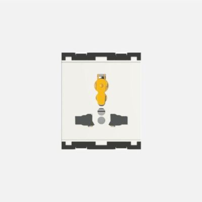 Norisys Cube Series 13A International Multi Shuttered - 2 Module Socket - Frost White - C5532.01