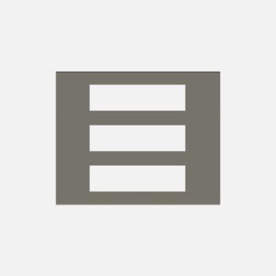 Norisys Cube Series 21M Solid Glass Plate With Frame - For 210x210mm Box - Metal Gray - CG321.09