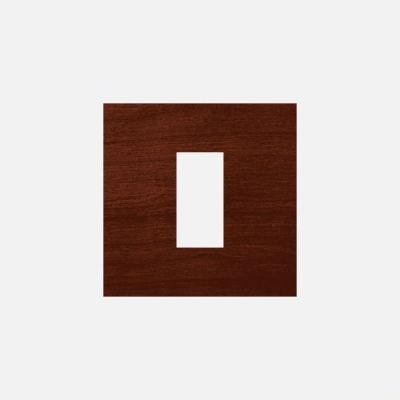 Norisys Cube Series 1M Solid Wood Plate with Frame - For 75x75mm Box - Dark Mahogany - CW301.06