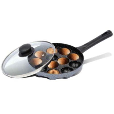 Ok Infinity Rock Non-Stick Cookware Casted Unniyappakara With Glass Lid Single Handle-UNRS-2