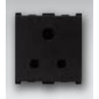 Panasonic 6A 2M 3 Pin Black Round SocketPAN-WIM113214B