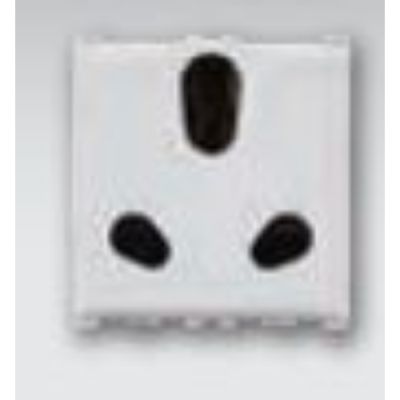 Panasonic 6/16A 2M 3 Pin White Twin SocketPAN-WIM1252