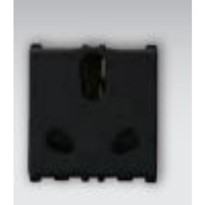 Panasonic 6/16A 2M 3 Pin Black Twin SocketPAN-WIM1252B