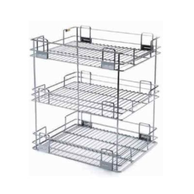 Peacock Revera Multi Layer Organizer Stainless Steel Organizer 3 Shelf-11x20x21Inch-O03-112021
