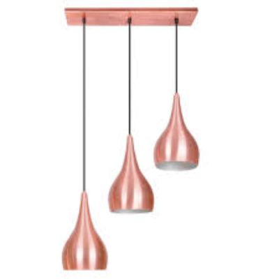 Philips Blithe 20W 550x350x1500mm Rosegold & Silver Decorative Pendant Hanging Light - 58078-2