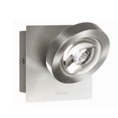 Philips Aster 7W 115x115x125mm Chrome Decorative Single Head Wall Light Philips-581923