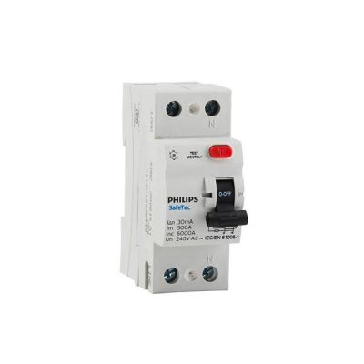 Philips SafeTec 30mA 40A Double Pole RCCB - Grey - 913713936749