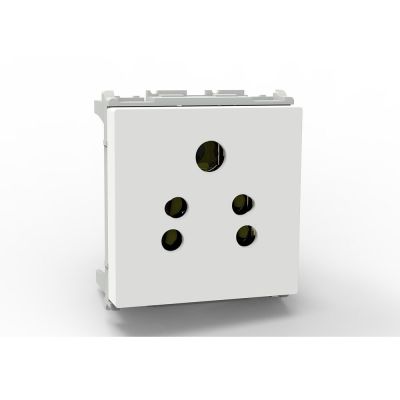 Philips Durro 2M 6A 5 Pin Socket without Shutter - White - 913713989201