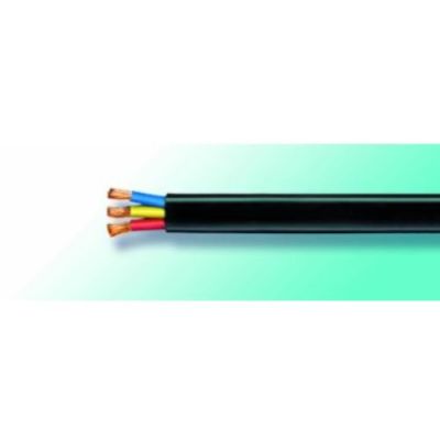 Polycab PVC Insulated & Sheathed Industrial 3 Core Flat Submersible Cable-2.5Sq.mm-100Mtr