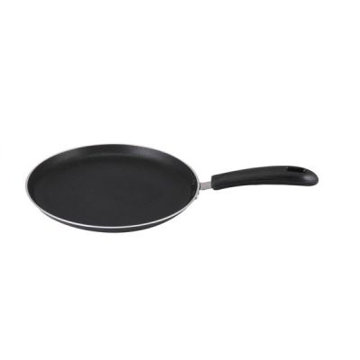 Quba Black Aluminium Non Stick Induction Base Dosa Tawa