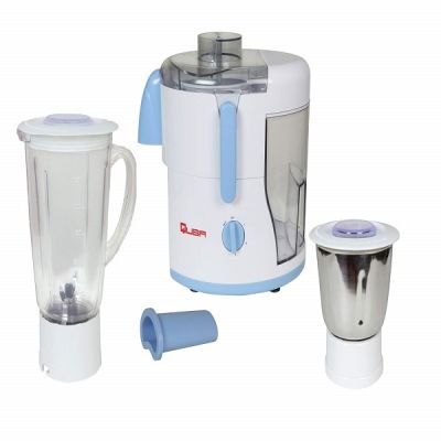 Quba White and Blue 500W 2 Jar Fancy Model Juicer Mixer Grinder