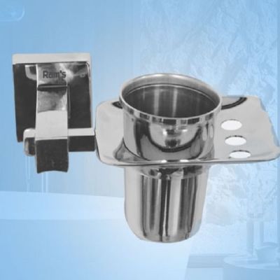Ram's Brass Cubix Tumbler Holder-BS-1458