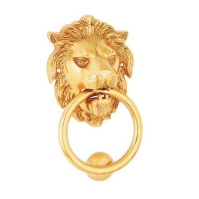 Ramson Lion DK 7Inch Gold Plated Brass Knobs RAM-LION-GP-7