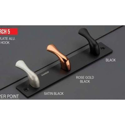 Ramson Stylish SS Plate Aluminium Multi Colour Coat Hook RAM-RCH-5