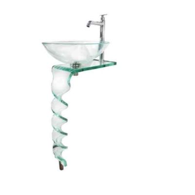 Riya Enterprise Glass Bowl wash Basin Beautiful Twist Design