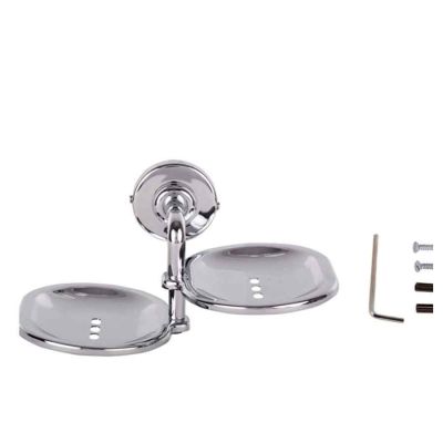 Riya Enterprise Lotus Stainless Steel (304) Twin Soap Dish with 100% Rust Free Steel 6-Piece-RE136