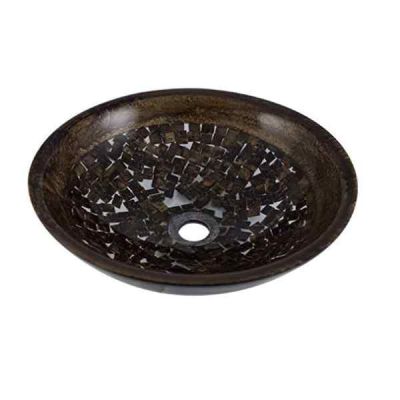 Riya Enterprise 12Inch Resin Brown Round Shape Wash Basin-Sink