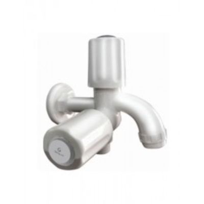 Glimpse Ptmt 2 Way Bib Cock With Wall Flange RO-3105