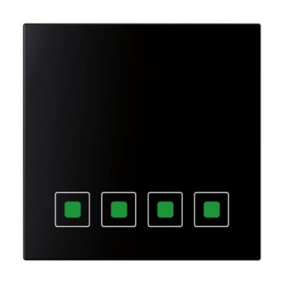 Anchor Roma Urban 1Way 4 Switches 400W, 240V Modular Touch Switch-71004B-Black