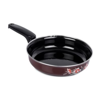 Rynox Brown 22 Gauge Ceramic Coated Non-Stick Fry Pan-RX-NS-FRP-BRN