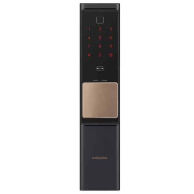 Nestwell Samsung Smart Digital Door Lock-Push Pull Model-Mobile App-NFC (Android Only)-PIN-Fingerprint-Mechanical Key-Black-SHP-DR708