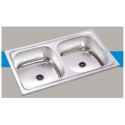 Silver Shine SS Double Bowl Kitchen Sink-Matt-SSDB-90DX