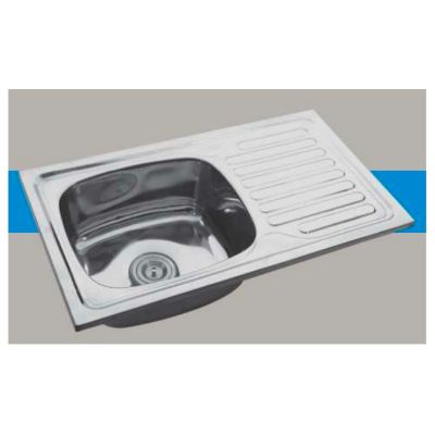 Silver Shine SS Single Bowl Kitchen Sink With Drain Board-Matt-SSSB-69