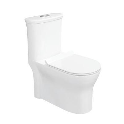 Somany French Collection 370x720x785mm Denise Rimless One Piece Toilet S-220mm - White