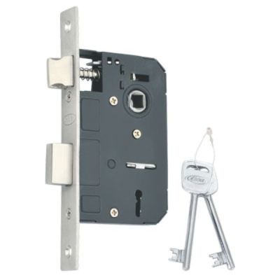 Spider 65mm Electro Coated Body and SS Cram Finish Steel Zinc Mortise Lock-RML6