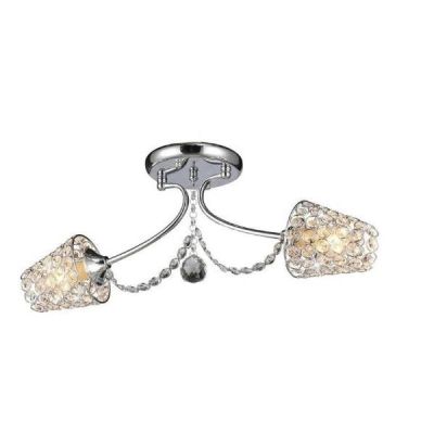 Stello Caster Chrome 2 Light Ceiling Light-SL2247