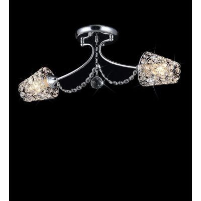 Stello Caster Chrome 2 Light Ceiling Light-SL2247
