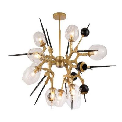 Stello Raro Black 10 Light Pendant Light-SL5013