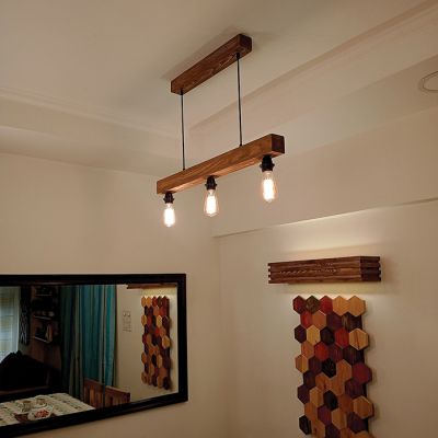 Symplify Tavern 12W Brown Wooden Series Hanging Light-SL00001