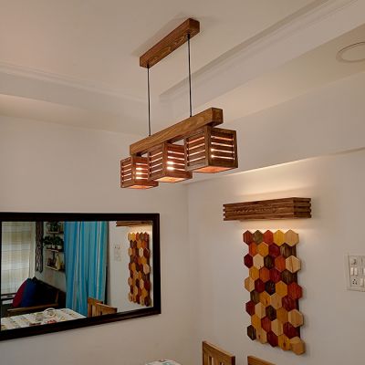 Symplify Lyon 12W Brown Wooden Series Hanging Light-SL00003