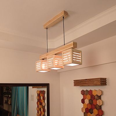 Symplify Lyon 12W Beige Wooden Series Hanging Light-SL00004