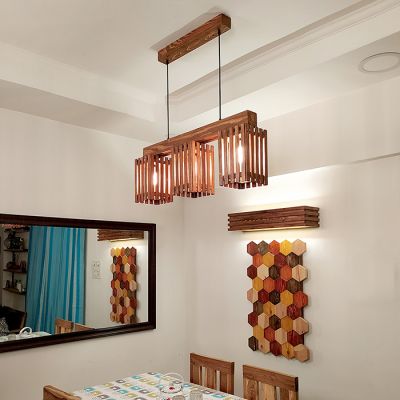 Symplify Elegant 12W Brown Wooden Series Hanging Light-SL00009