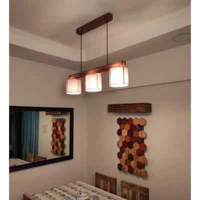 Symplify Tiga Silver 12W Wooden Series Hanging Light-SL00017