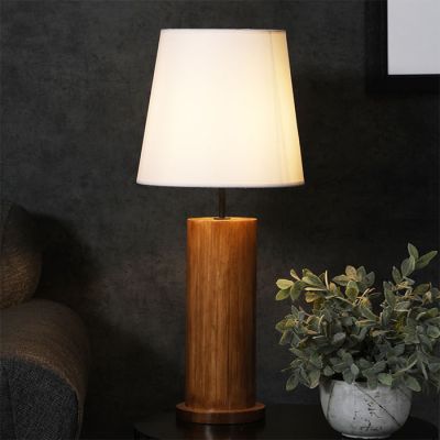Symplify Cedar 12W Brown E27/B22 Wooden Table Lamp-TL00005