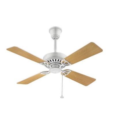 Usha Hunter Bayport 1067mm Brushed Nickel with Oak Life Style Ceiling Fan