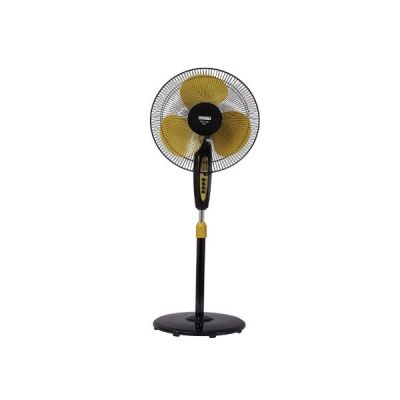 Usha Mist Air Icy 400 mm Black And Yellow Ochre Pedestal Fan