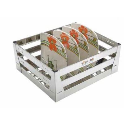 Verito Pearl Full Sheet Round Profile Perforated Plate Basket - PRL-VE-PLTB-19-22-6