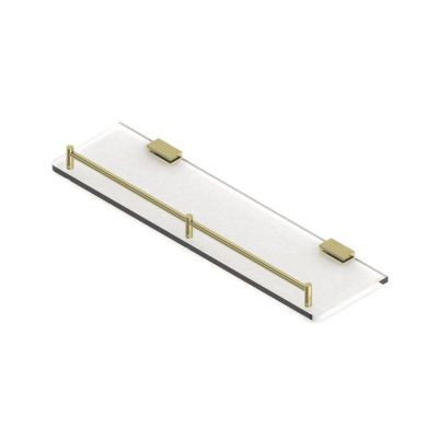 Viking Glass Shelf with Rail(Wall Brackets) 1787G