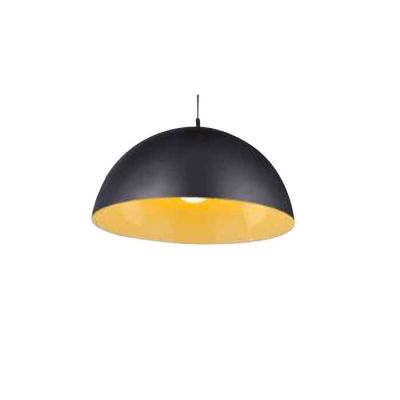 Wipro Picasso Dome Suspened Luminaire E27 Black LED Hanging Light-LM86-D400-BLGD