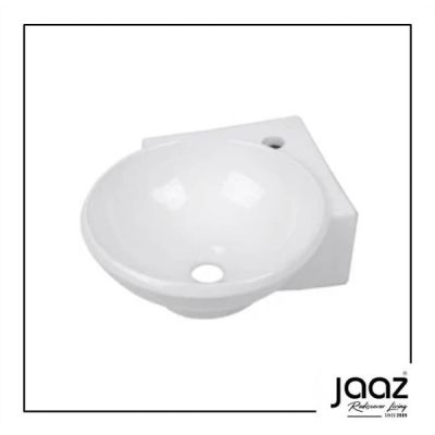 Jaaz Corner 355x355x135mm White Wall Hung Basin 
